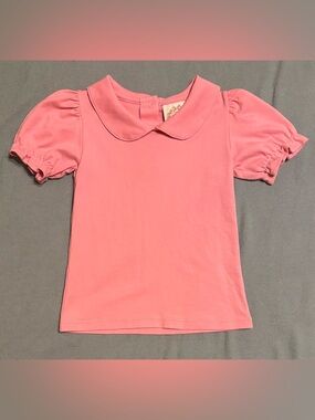 The Beaufort Bonnet Company Coral Pink Peter Pan Collar Top